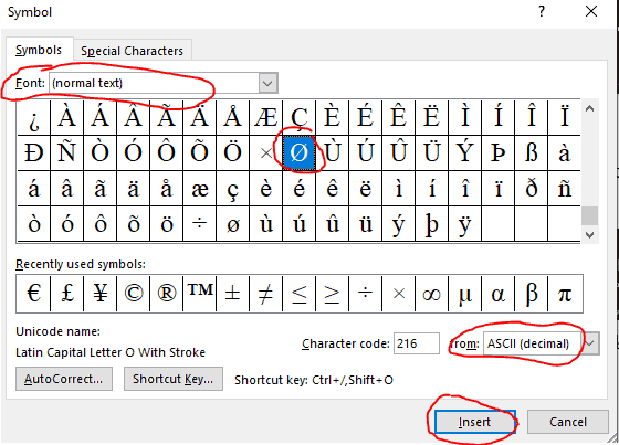 phase symbol alt code