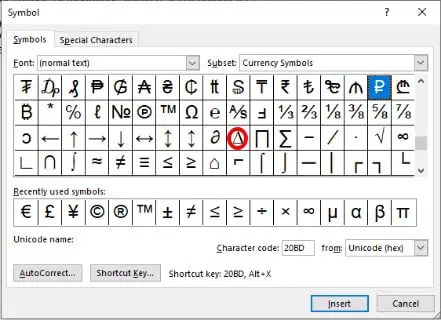 HOW TO TYPE TRIANGLE SYMBOL TEXT IN WORD USING KEYBOARD SHORTCUT