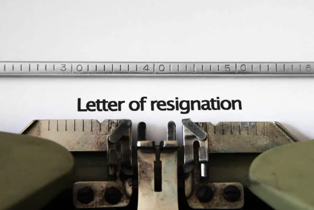 Resignation letter Samples