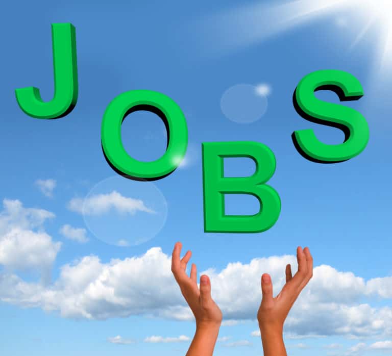 Catching Jobs Word Showing Work And Careers FyFdaMwu SBI 300168164 768x698 