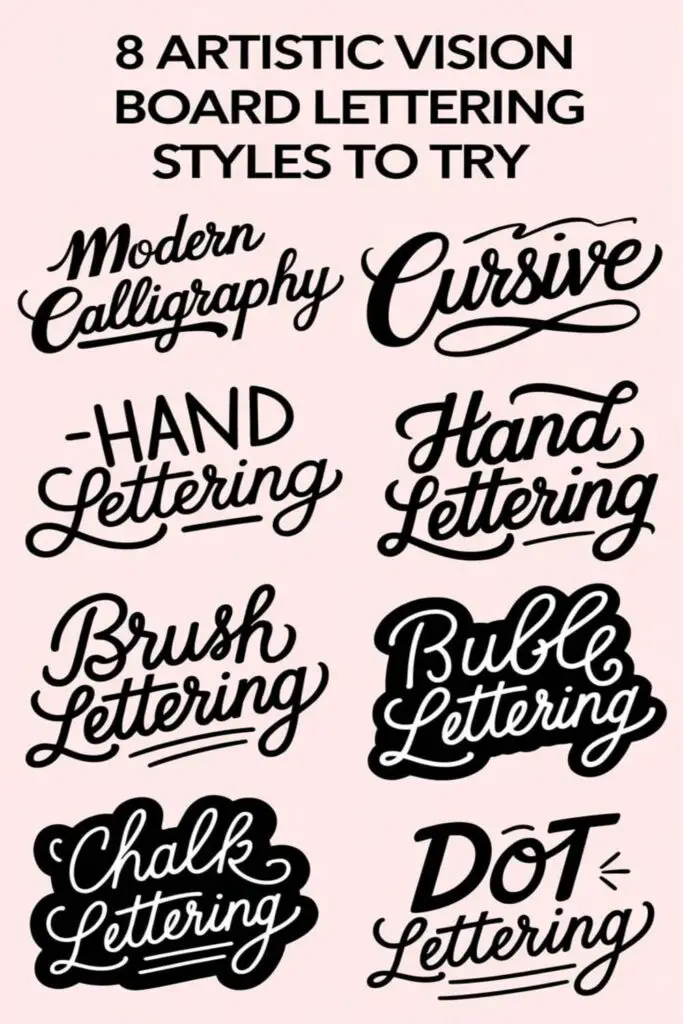 8 Artistic Vision Board Lettering Styles to Try – How I Got The Job